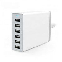 Cargador de Teléfono Móvil de Alta Calidad, 5V 10A, 6 Puertos, Cargador USB Rápido Multipuerto, Estación de Carga para Teléfono y Tableta