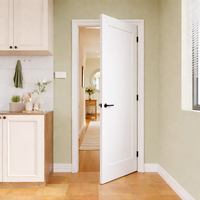 Porte moulurée HDF à âme creuse, style moderne, 1 panneau, 32 pouces, apprêt blanc, avec quincaillerie pour intérieur de maison