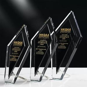 Trophée en <span class=keywords><strong>cristal</strong></span> optique en verre K9 vierge en gros, récompense personnalisée, logo de certification, cadre <span class=keywords><strong>photo</strong></span>, base en <span class=keywords><strong>cristal</strong></span>, souvenir européen - Product Image 2