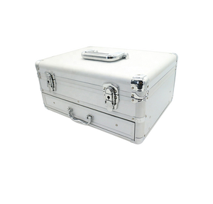 Caja <span class=keywords><strong>de</strong></span> aluminio para herramientas, maletín <span class=keywords><strong>de</strong></span> vuelo con contraseña/equipo <span class=keywords><strong>de</strong></span> llave bloqueado, estuche <span class=keywords><strong>de</strong></span> almacenamiento para <span class=keywords><strong>manicura</strong></span> y maquillaje cosmético - Product Image 3