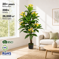 JWS4252 Desain Baru Tanaman Bunga Plumeria Rubra Buatan untuk Dekorasi Rumah dan Mal Bunga Plumeria Rubra Buatan