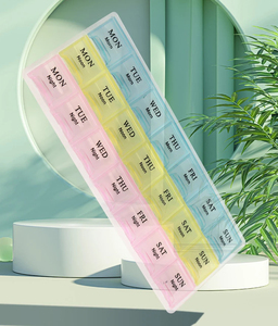 กล่องยาพกพาแบบขายส่ง 7 วัน 21 ช่อง สำหรับจัดเก็บวิตามิน น้ำมันปลา เหมาะสำหรับการเดินทาง ทำจากพลาสติก - Product Image 3