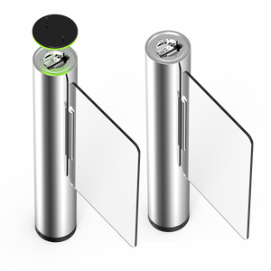 Puerta de torniquete de Control DE ACCESO cilíndrico de acero inoxidable 304, barrera de solapa de entrada, puerta de torniquete de Servomotor de carril rápido - Product Image 1