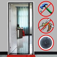 Moustiquaire de Porte Magnétique Ouverte, Sur Mesure, Anti-Moustiques et Insectes, Maille Invisible pour Intérieur Estival
