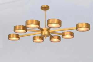 Lámpara de Techo Linus Starburst de 8 Luces, Estilo Sputnik, Hecha a Mano en Latón, Moderna y Vintage, para Hogar u Oficina, LED Regulable - Product Image 5