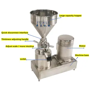 Preço de fábrica Moinho Coloidal de Aço Inoxidável para Manteiga de Amendoim Tomate Molho de Pimentão gergelim Tahini
