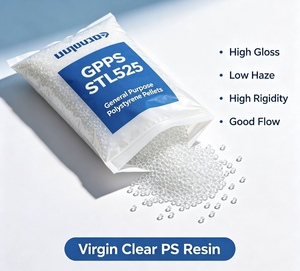 GPPS GP525 Virgin Plastic Pellets Injection Molding Grade High Transparency Food Contact UL 94HB Flame Retardant <b>Polystyrene</b> - Product Image 1
