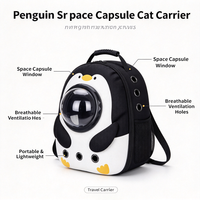 Sac à dos de transport pour animaux de compagnie PC, grande capacité, avec fenêtre de visualisation, respirant, capsule spatiale, sac de voyage extérieur pour animaux, logo personnalisé OEM