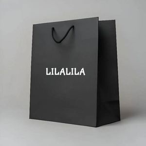 ถุงกระดาษของขวัญสำหรับบรรจุภัณฑ์น้ำหอม พิมพ์โลโก้ตามสั่ง ทำจากกระดาษรีไซเคิล พร้อมหูหิ้วเชือก - Product Image 4