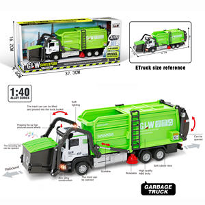 <span class=keywords><strong>Camion</strong></span> <span class=keywords><strong>della</strong></span> <span class=keywords><strong>Spazzatura</strong></span> <span class=keywords><strong>Giocattolo</strong></span> a Frizione con Cabina in Metallo, Luci, Suoni, Veicolo per la Gestione dei Rifiuti e il Riciclaggio per Bambini - Product Image 3