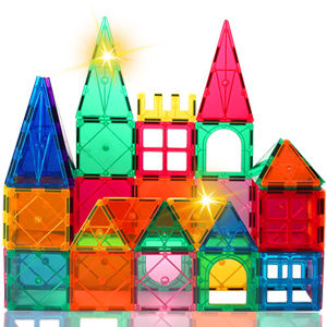 64 pièces <span class=keywords><strong>de</strong></span> blocs <span class=keywords><strong>de</strong></span> construction magnétiques, tuiles magnétiques <span class=keywords><strong>pour</strong></span> enfants, jouets éducatifs STEM et sensoriels <span class=keywords><strong>pour</strong></span> les garçons et les filles <span class=keywords><strong>de</strong></span> plus <span class=keywords><strong>de</strong></span> 3 <span class=keywords><strong>ans</strong></span> - Product Image 4