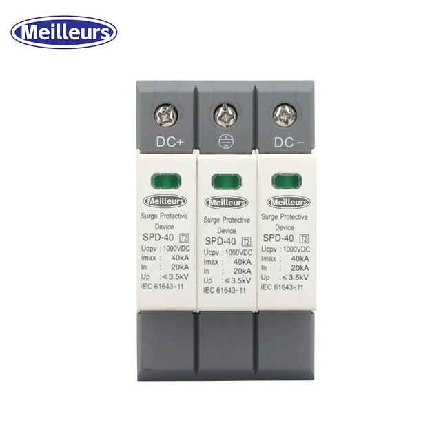 CE spd Dc 500v 600v 800v 1000v 2P3P  T2 DPS Solar spd Surge Protection DC PV Surge Protector Device for Solar System Use