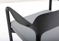 Chaise de salle à manger en bois massif sur mesure, coussin en cuir rétro, design européen moderne pour la maison, le bureau, l'hôtel, la villa - Écologique et durable