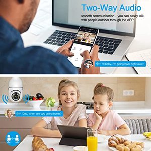 Swgj หลอดไฟอัจฉริยะสำหรับบ้าน,กล้องวงจรปิด Cctv ไร้สาย Wifi 2mp กล้องเซ็กซี่ถ่ายแพนกล้องวงจรปิด360องศา <span class=keywords><strong>Vr</strong></span> กล้อง Ptz - Product Image 6