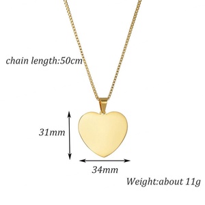 Collar de Acero Inoxidable con Dijes Chapados en Oro de 18k Personalizados para Fabricantes de Joyería, Joyería Personalizada, Colgante Personalizado para la Creación de Joyas - Product Image 2