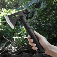 Hache tactique multifonctionnelle à tête ouverte couteau de défense extérieur survie camping arbre hacher bois hache ouvrier avec gaine