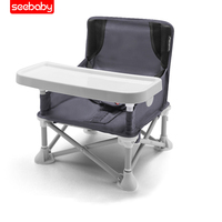 Seebaby Z3 Ensemble siège d'appoint pliable portable pour bébé et chaise de plage pour intérieur/extérieur avec plateau en polyester de 1 à 4 ans