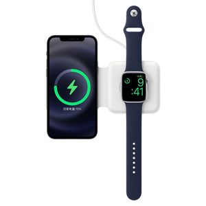 2 en 1 Magnétique 15W Chargeur Sans Fil Qi Pour iPhone 12 Pro Pour Montre <span class=keywords><strong>Apple</strong></span> - Product Image 2