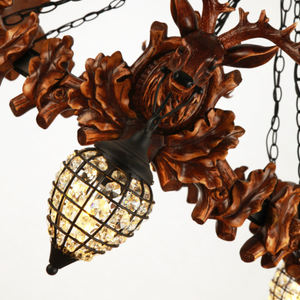 Luces colgantes de mordedura de boca de ciervo American Country Boutique Antler Lámpara colgante Restaurante Homestay Villa Antler Chandelier - Product Image 3