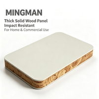Panneaux de revêtement mural en bois massif PVC ignifuge, imperméable et anti-collision sur mesure MINGMAN pour hôtels et hôpitaux - Moderne