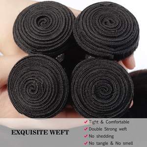 Extensiones de Cabello Humano Natural de 15 Pulgadas, Ondulado, Cabello Virgen Vietnamita, Tejido Rápido, Doble Trama, Completo y Grueso, Negro Natural - Product Image 4