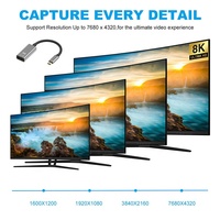 Cable Adaptador USB-C DP 8K 1.4 Chapado en Oro para Proyector, Macho-Hembra, 60Hz