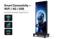 Lecteur publicitaire LED tout-en-un GOB P1.8 Slim avec contrôle WiFi par téléphone, HDR10 et luminosité de 600 nits pour les magasins, les centres commerciaux et la vente au détail