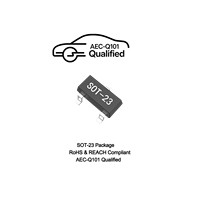 Transistor bipolaire PNP qualifié AEC-Q101 MMBT3906-AH, 200 mA, 40 V, 350 mW, SOT-23, montage en surface, gain de courant CC 100-300