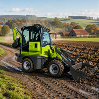Mini-chargeuse-pelleteuse CE 4x4 fiable pour tout-terrain, design compact, 0,8 tonne, 1,5 tonne, 2,5 tonnes, avec attache rapide