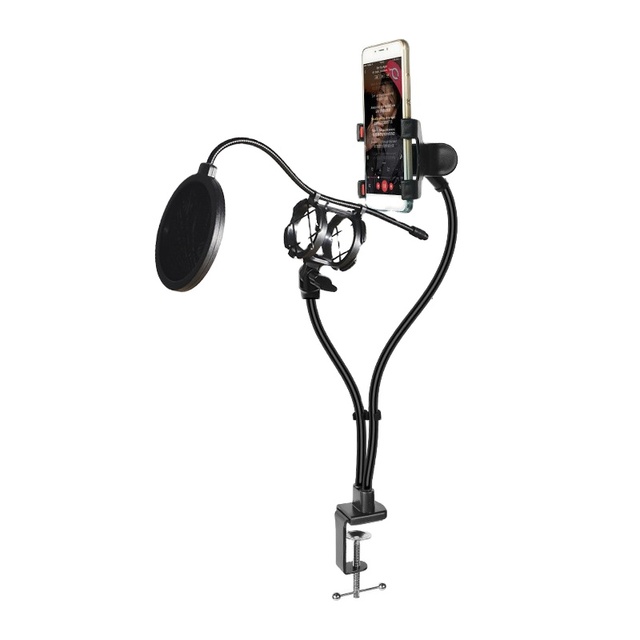 Mobile Phone Live Stand Multi-Function Mobile Phone Karaoke Microphone Stand Desktop Microphone Stand