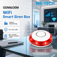 Kotak Siren WiFi Pintar Profesional Pabrik Vietnam 120dB OEM ODM Proyek Keamanan Rumah Pintar Kustom Berkualitas Tinggi Putih ETL FCC