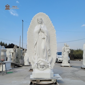 Statua TREVI Grande in <span class=keywords><strong>Marmo</strong></span> della Vergine Maria Cattolica, Scultura della Madonna di Guadalupe per Esterni - Product Image 3