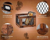 Porte-disque en bois classique Albums Brown Cube Record Organizer pour 100 + Records Super Office Organization