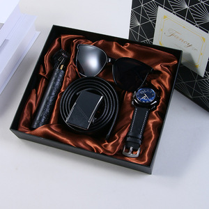 Cross Border Men's <b>Gift</b> <b>Set</b> With Hair Clippers Sunglasses Watch Belt Exquisite Business <b>Gifts</b> Valentine'S Day Present - Product Image 1