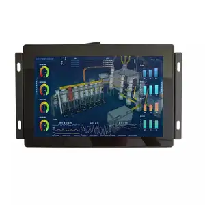 Ölfest IP65 wasserfest 13,3" All-in-One industrielle offene Rahmen-Touchscreen-Panel Computermonitor für Industrie