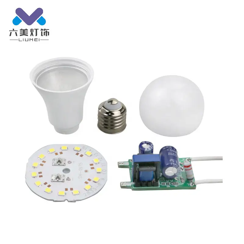 High Quality B22 E27 Interior Housing Raw Material LED Bulb Lights 3w/5w/7w/9w/12w/15w/18w/22w LED Bulbs