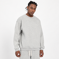 Sweat-shirt à col rond en molleton surdimensionné 350 GSM, épais et chaud, à manches longues, pour homme, style décontracté américain, marque privée, fabrication OEM