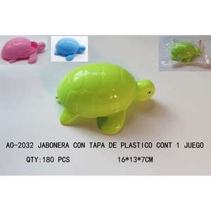 Portasapone in plastica a forma di tartaruga con coperchio - 16*13*7 cm - Portasapone in plastica con coperchio a forma di tartaruga - Product Image 1