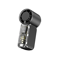 Mini ventilateur portatif USB rechargeable, ventilateur personnel ultra-silencieux avec affichage numérique, puissant ventilateur à turbine à vent pour les voyages