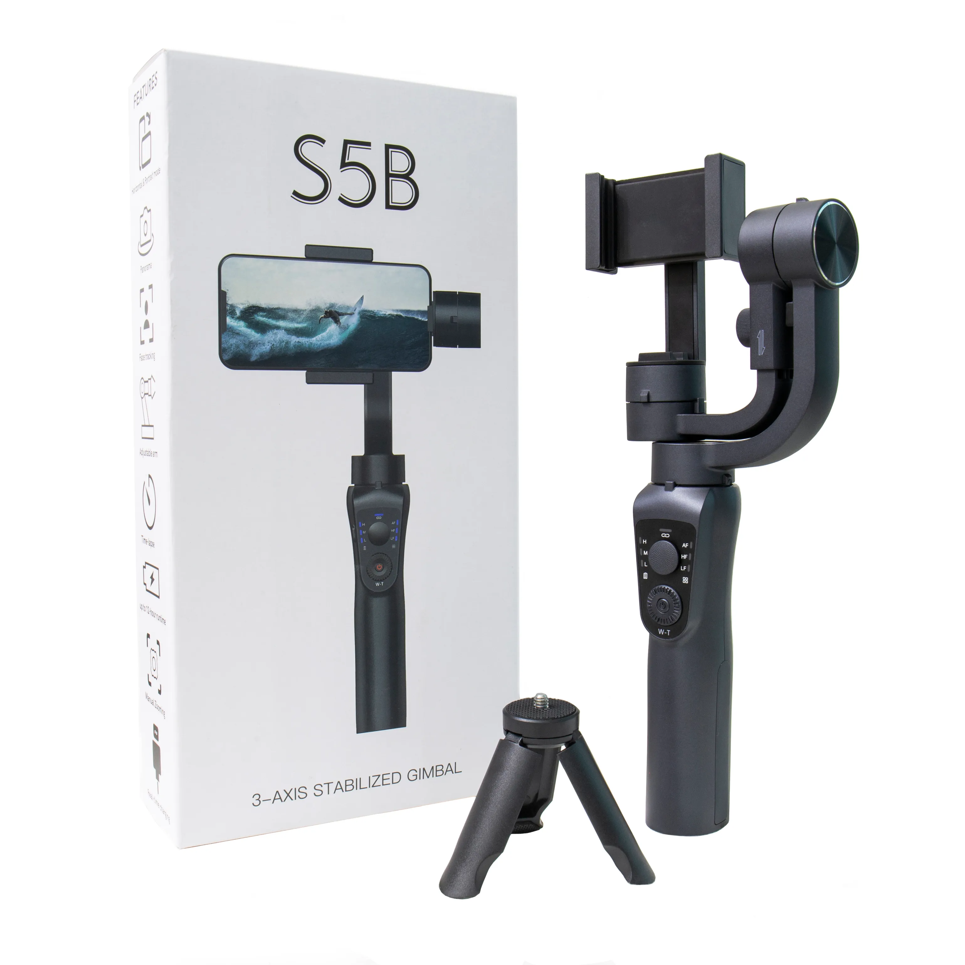 S5B 3 Axis Gimbal Handheld Smartphone Stabilizer App Support Auto tracking suitable for Smartphones