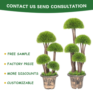 PZ-3-138/191 Ngoài Trời Trang Trí Thực Tế Nhựa Giả Topiary Cây Cây Thông Cỏ Cây Nhân Tạo Trong Chậu Cây - Product Image 2