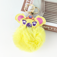 2023 vente en gros multi couleurs chat souris porte-clés jouets en peluche mini tête de souris soufflée jouets porte-clés pour cadeau