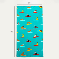 Serviette de plage en microfibre personnalisée pour la vente en gros, motif rayures arc-en-ciel rose, anti-sable, de luxe, sublimée, pour l'été