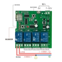 Module d'interrupteur intelligent DC 5-32V, module de relais Wifi à 4 canaux, interrupteur à commande à distance sans fil, verrouillage automatique, application téléphonique pour maison intelligente