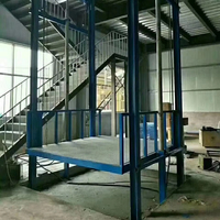 Ascenseur de fret d'entrepôt de 500 kg à 2 tonnes en Malaisie, mini-élévateur hydraulique pour sous-sol