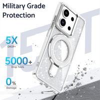 Coques de téléphone antichoc avec support et paillettes électroplaquées pour Xiaomi Redmi Note 13 5G et autres séries, avec couche antioxydante