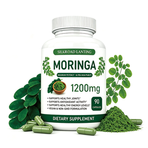 Cápsulas de Moringa de Marca Privada OEM, 1200 mg de Polvo de Hoja, Veganas, Sin GMO, Probadas por Terceros, Fórmula Personalizada, Venta al Por Mayor - Product Image 1