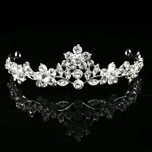 Groothandel Fabriek Prijs Nieuwe Bruids Kristal Bruiloft Kroon Meisje Tiara Haaraccessoires Diamant Haarstuk