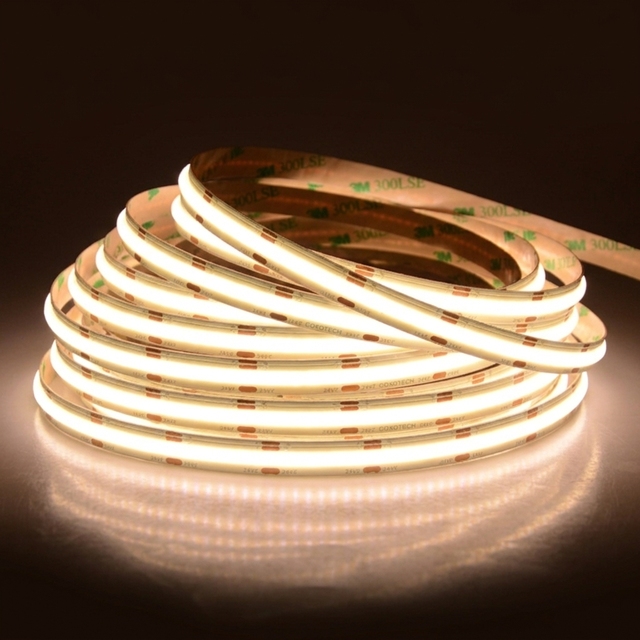 Flexible Led Strip Light  CCT Tunable 2700K to 6500K Dimming Cri 90  Cob Dual Color Temperature Cob Led Strip