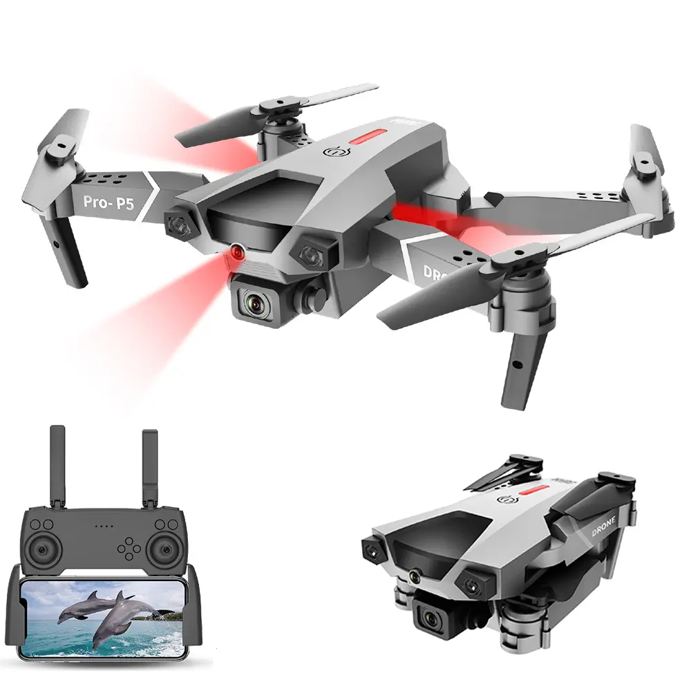 P5 drone with 4K dual camera obstacle avoidance professional aerial photography infrared quadcopter RC 100m helicopter toy